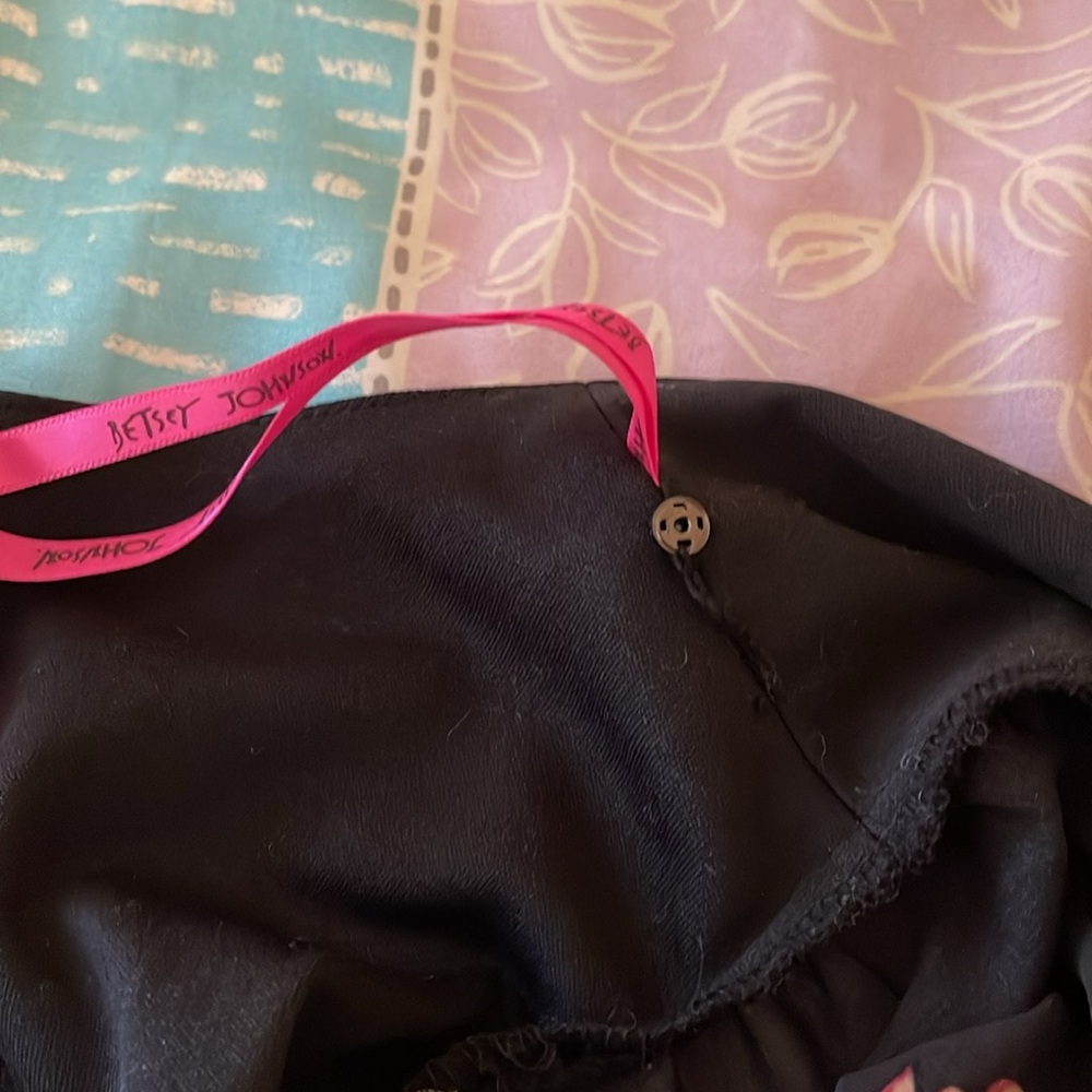 Betsey Johnson Black Mimi Dress with Floral Design - Picture 7 of 7